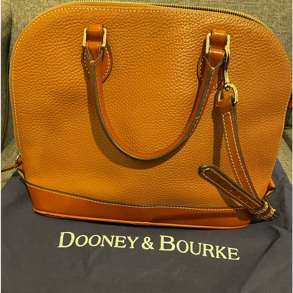 Dooney & Burke brown satchel bag - Picture 2 of 3